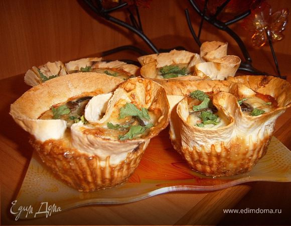 Корзиночки из лаваша "Грибное лукошко" Корзиночки из лаваша "Грибное лукошко"