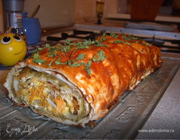 Рулет из лаваша «Курочка &amp; Фасолька»