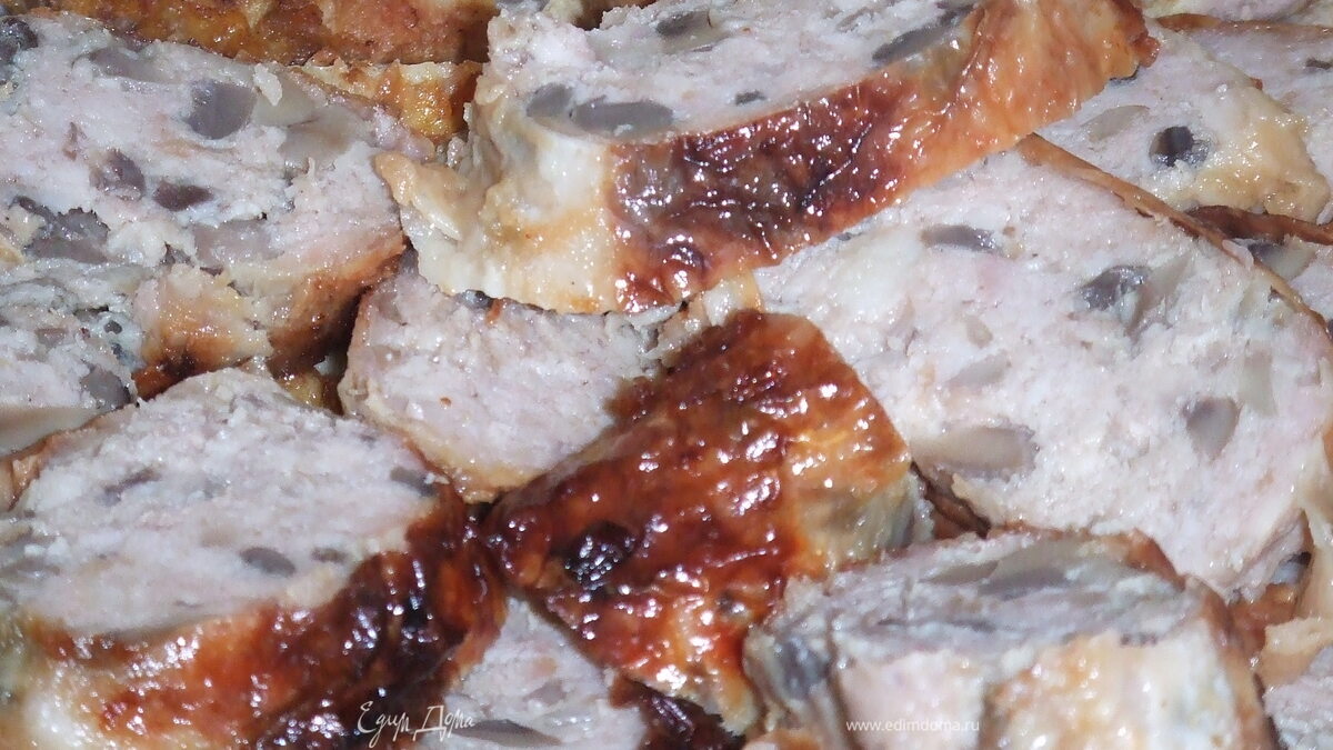 Фаршированные окорочка с грибами