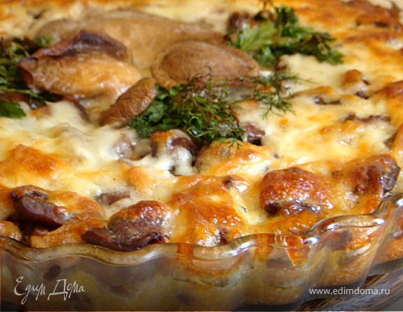 Запеканка по-деревенски с сердечками Запеканка по-деревенски с сердечками