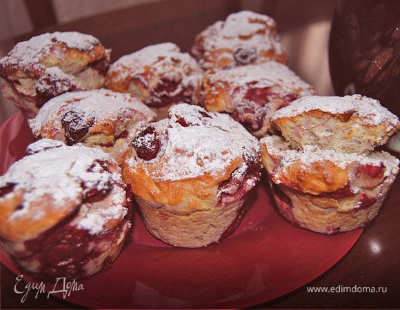 Маффины с вишней Маффины с вишней