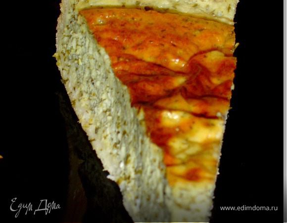 Сырно-творожный тарт с весенней зеленью Сырно-творожный тарт с весенней зеленью