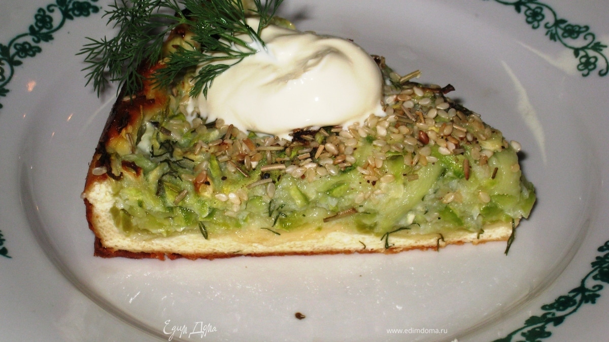 Творожный тарт с кабачковой начинкой