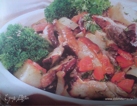 Жаркое с грибами и овощами