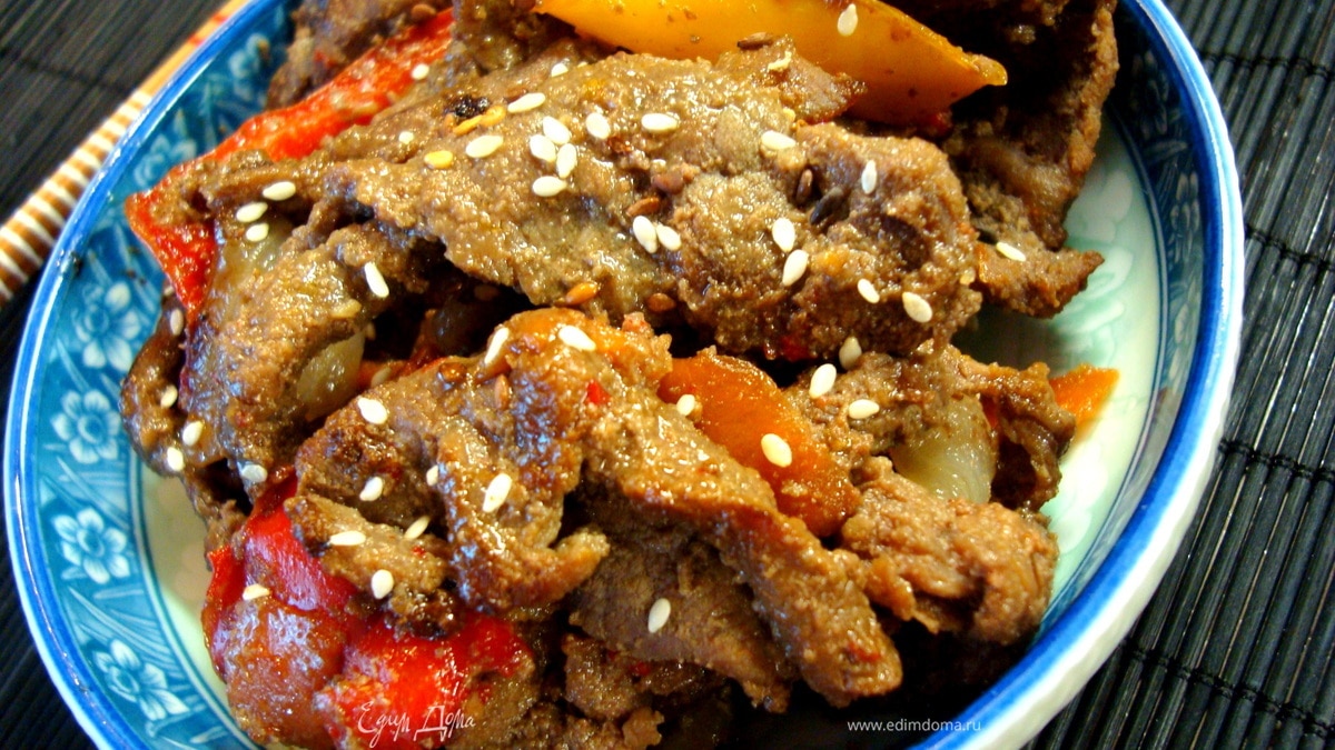 Пулькоги. Мясо в грушевом соусе. Рецепт №5. Корея