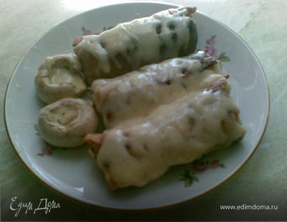 Блинчики с шампиньоном Блинчики с шампиньоном