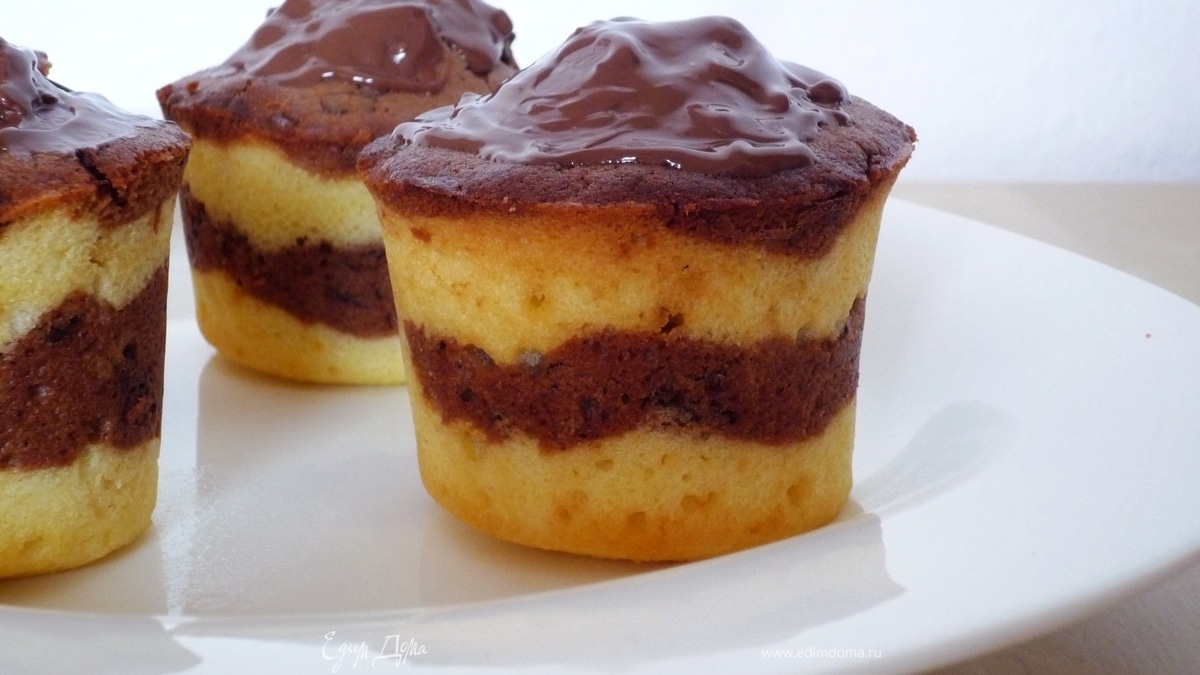 Пирог "Зебра" в стакане