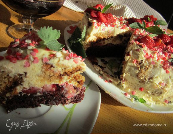 Торт "Два бисквита"