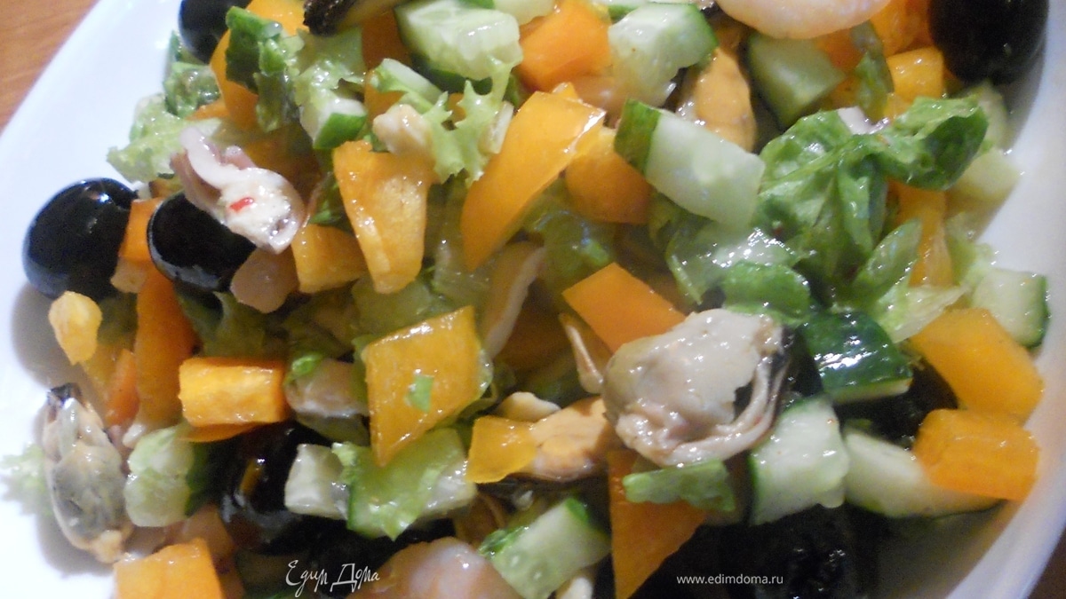 Салат "Овощи & морепродукты"