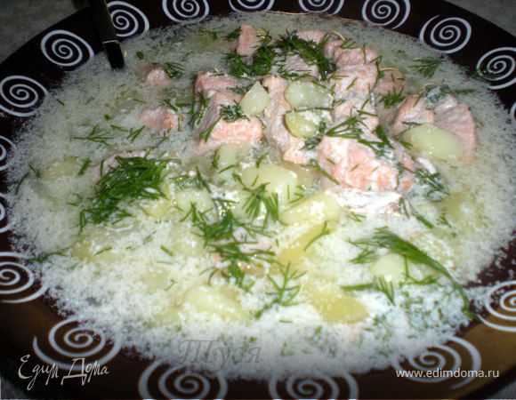 Сливочный суп из лосося