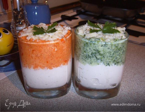 Курино-овощной салат-мусс