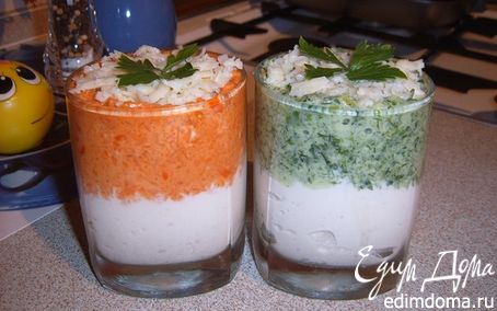 Рецепт Курино-овощной салат-мусс