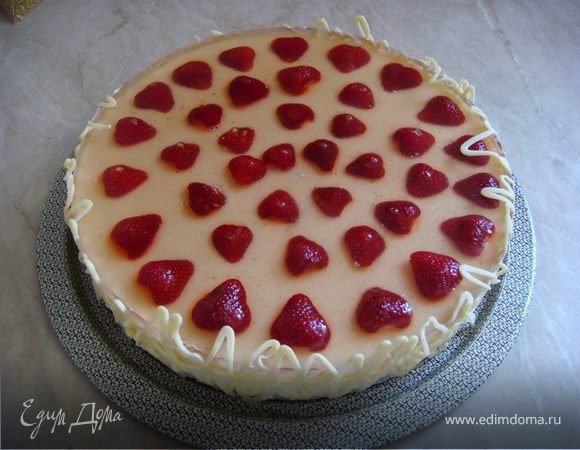 Торт-мусс-желе "Клубника в шампанском"