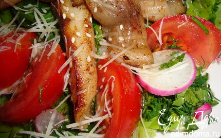 Рецепт Салат с овощами и белой рыбой