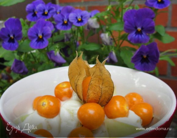 Дынька на медовом облачке с физалис Дынька на медовом облачке с физалис