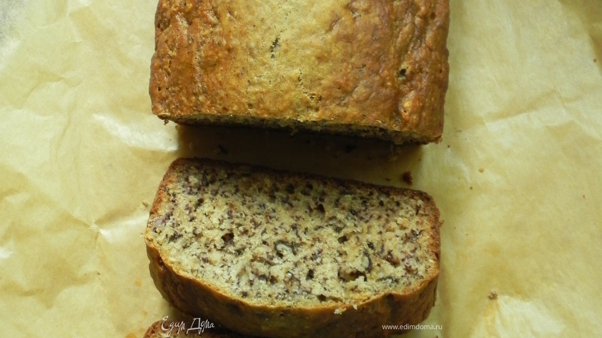 Банановый кекс с грецким орехом