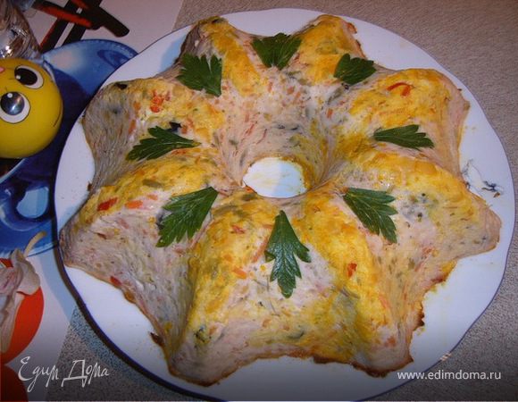 Курино-сырный кекс на молоке Курино-сырный кекс на молоке