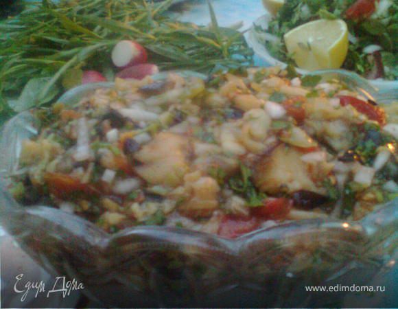 Баклажановый салат на мангале Баклажановый салат на мангале