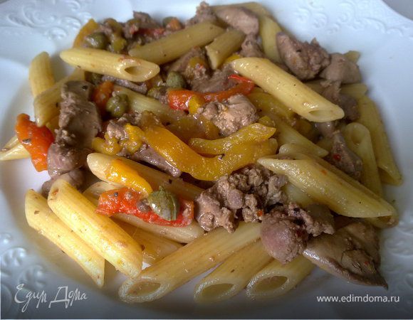 Пенне С КУРИННОЙ ПЕЧЕНЬЮ И ПАПРИКОЙ Пенне С КУРИННОЙ ПЕЧЕНЬЮ И ПАПРИКОЙ