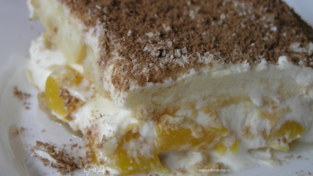 Тирамису с персиками "Для любимого"