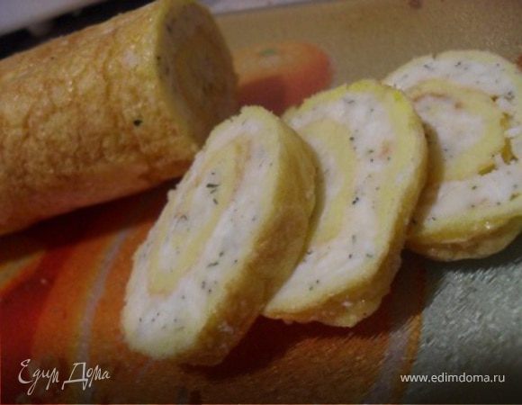 Рулет с сыром. Рулет с сыром.