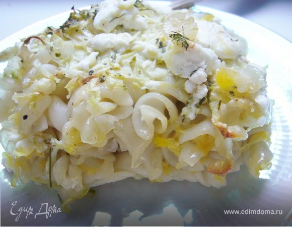 Запеканка из кабачка, феты и макарон. Запеканка из кабачка, феты и макарон.