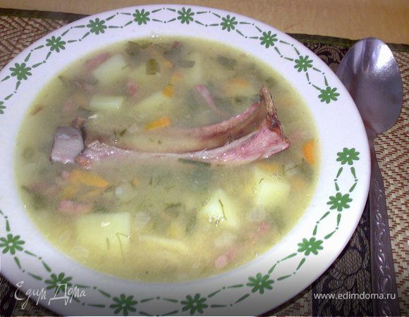 Вкус детства - гороховый суп с копченостями Вкус детства - гороховый суп с копченостями