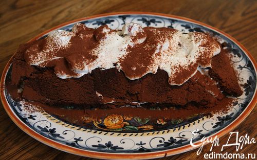Рецепт Шоколадный рулет с малиновым кремом