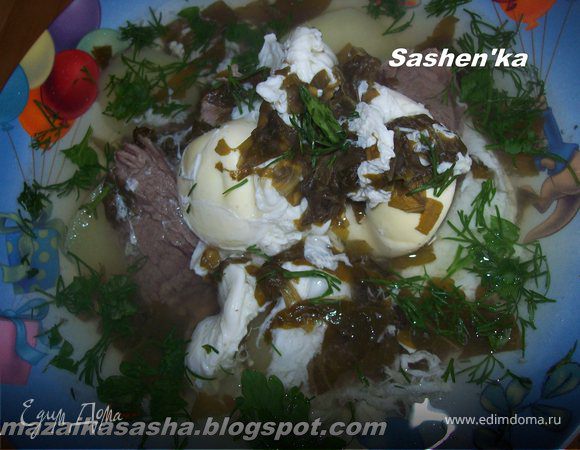 Мегадиетические щавелевые щи с яйцами а-ля пашот Мегадиетические щавелевые щи с яйцами а-ля пашот