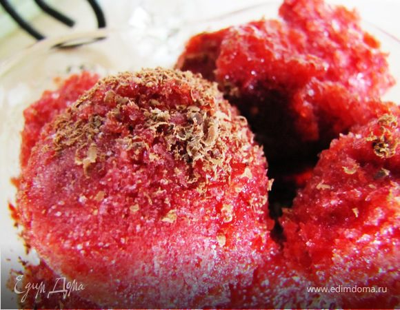 Сорбе ванильно-клубнично-черешневое