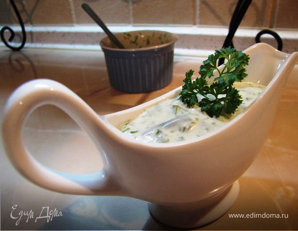 Йогуртовый соус с руколой и кинзой для рыбы Йогуртовый соус с руколой и кинзой для рыбы