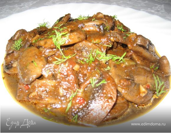 Шампиньоны в томатно-чесночном соусе Шампиньоны в томатно-чесночном соусе