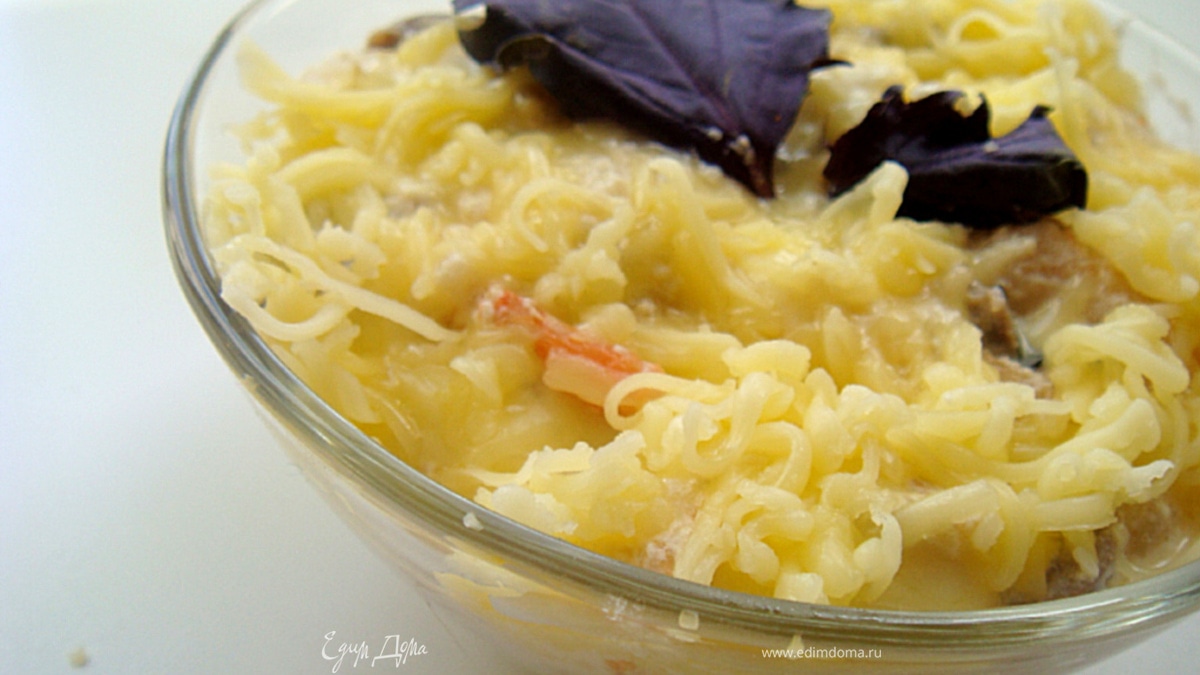 КРЕВЕТКИ в белом соусе с СЕРДЕЧКАМИ