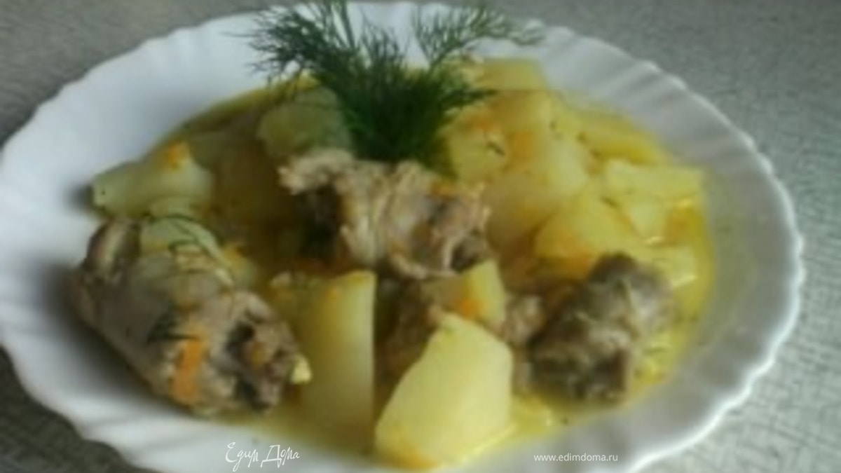 Жаркое с куриными шейками