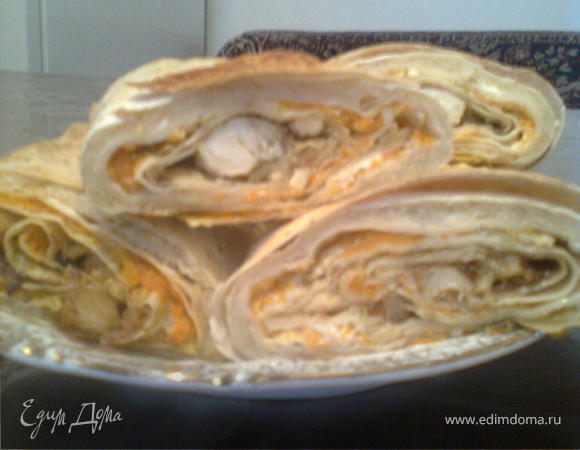 Салат в лаваше