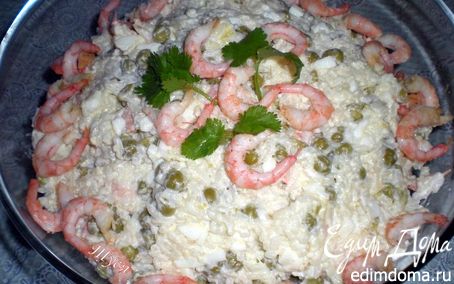 Рецепт Салат с креветками