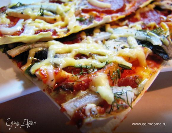 Тончайшая пицца...на лаваше