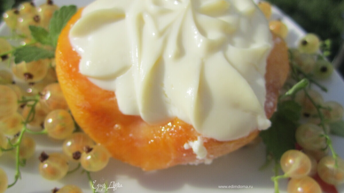 Десерт "Творожный персик"