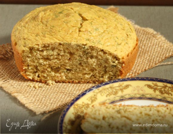 Кукурузный хлеб с мятой и укропом