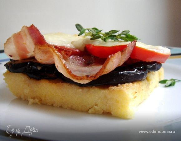 Полента с сезонными овощами и беконом Полента с сезонными овощами и беконом