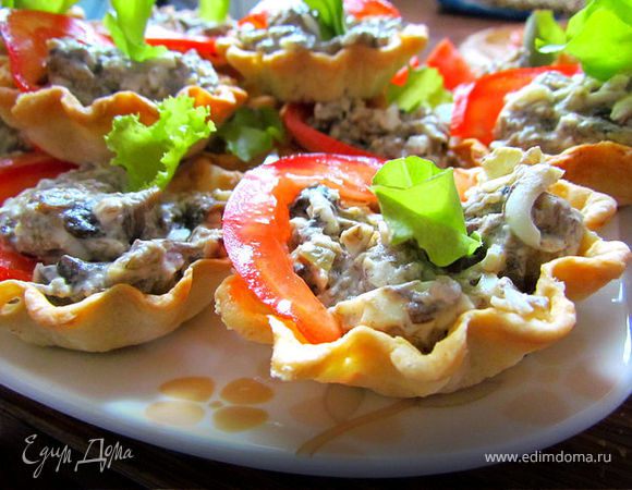 Тарталетки с грибной начинкой! Тарталетки с грибной начинкой!