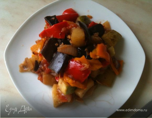 Летние овощи в воке