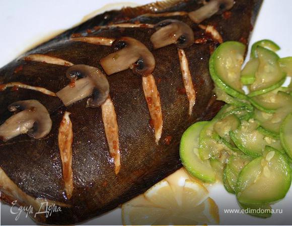 Палтус запеченный.