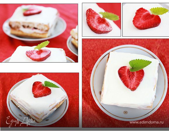 Пирожное "клубничный тирамису" Пирожное "клубничный тирамису"