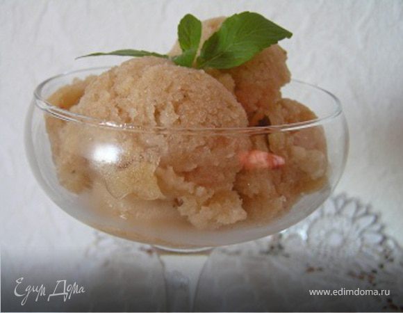 Мятное клубнично-банановое сорбе