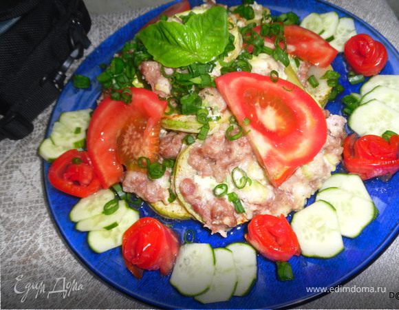 Кабачки запеченные с фаршем