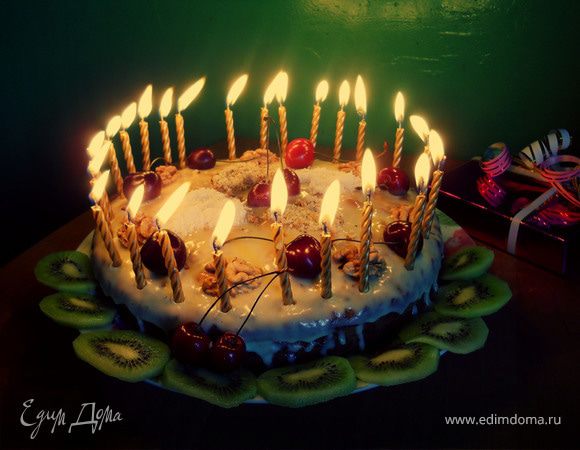 Торт "Favorit" с черешней в белом шоколаде. Торт "Favorit" с черешней в белом шоколаде.