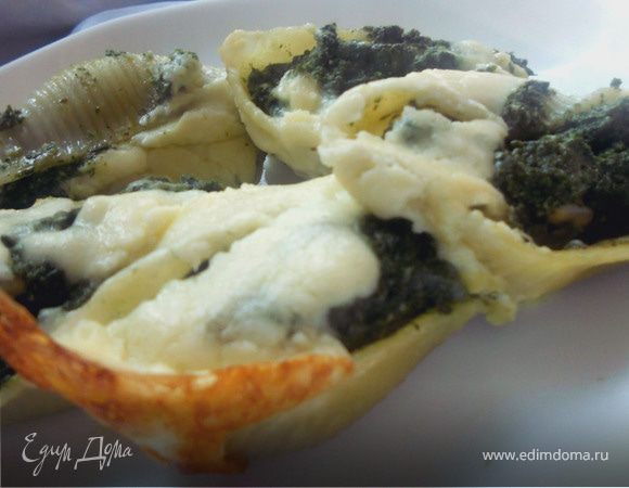 Паста "Ракушки" со шпинатом, рикоттой и кедровыми орешками Паста "Ракушки" со шпинатом, рикоттой и кедровыми орешками