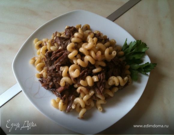 Сытные макароны для очень голодных