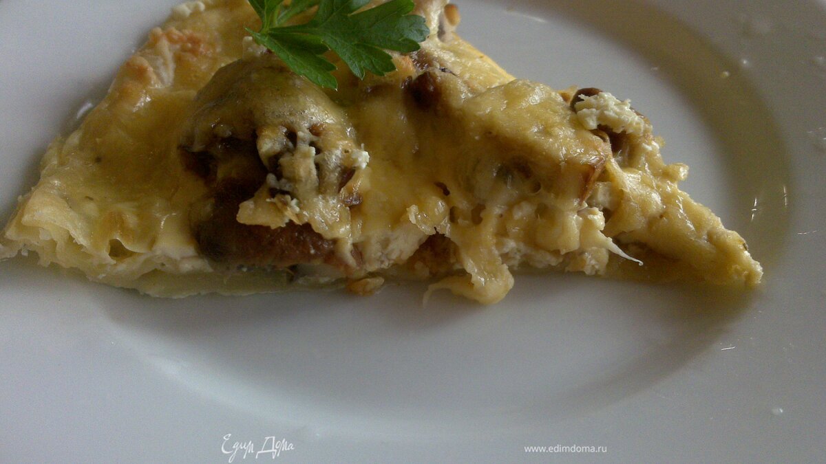 Открытый пирог-киш по-лотарингски